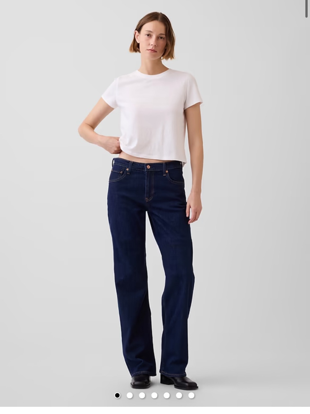 GAP Straight-Leg Jeans in Dark Blue Wash